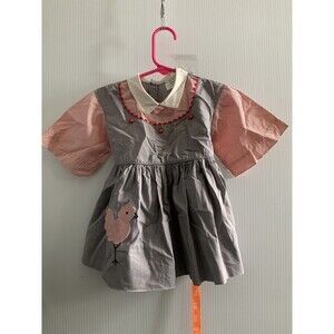 Honeysuckle Fashions An Exclusive Design Girls Gray Red Dress Size 1